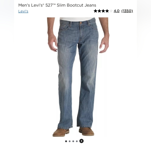 Levi Strauss & Co. 527 slum bootcut jeans men's size 36x30 some minor flaws - Picture 7 of 7